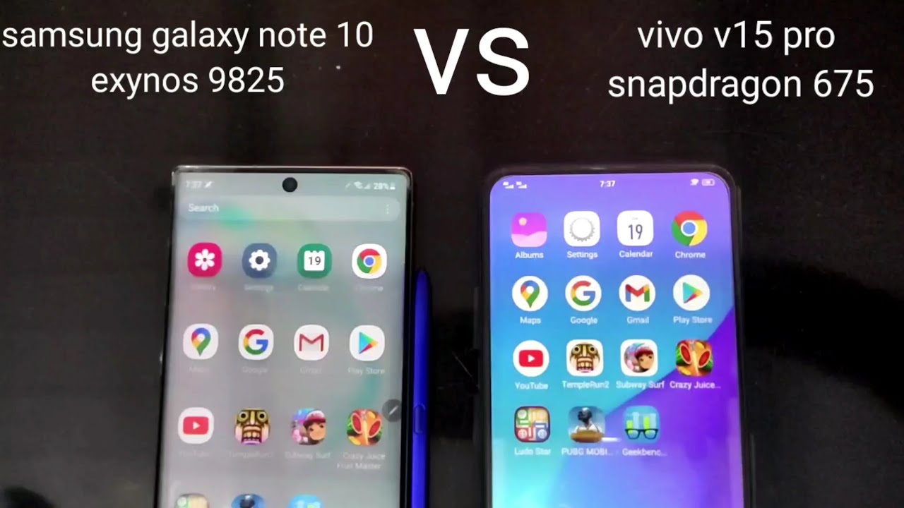 Samsung galaxy note 10 vs vivo v15 pro speed test which one is faster 🤔