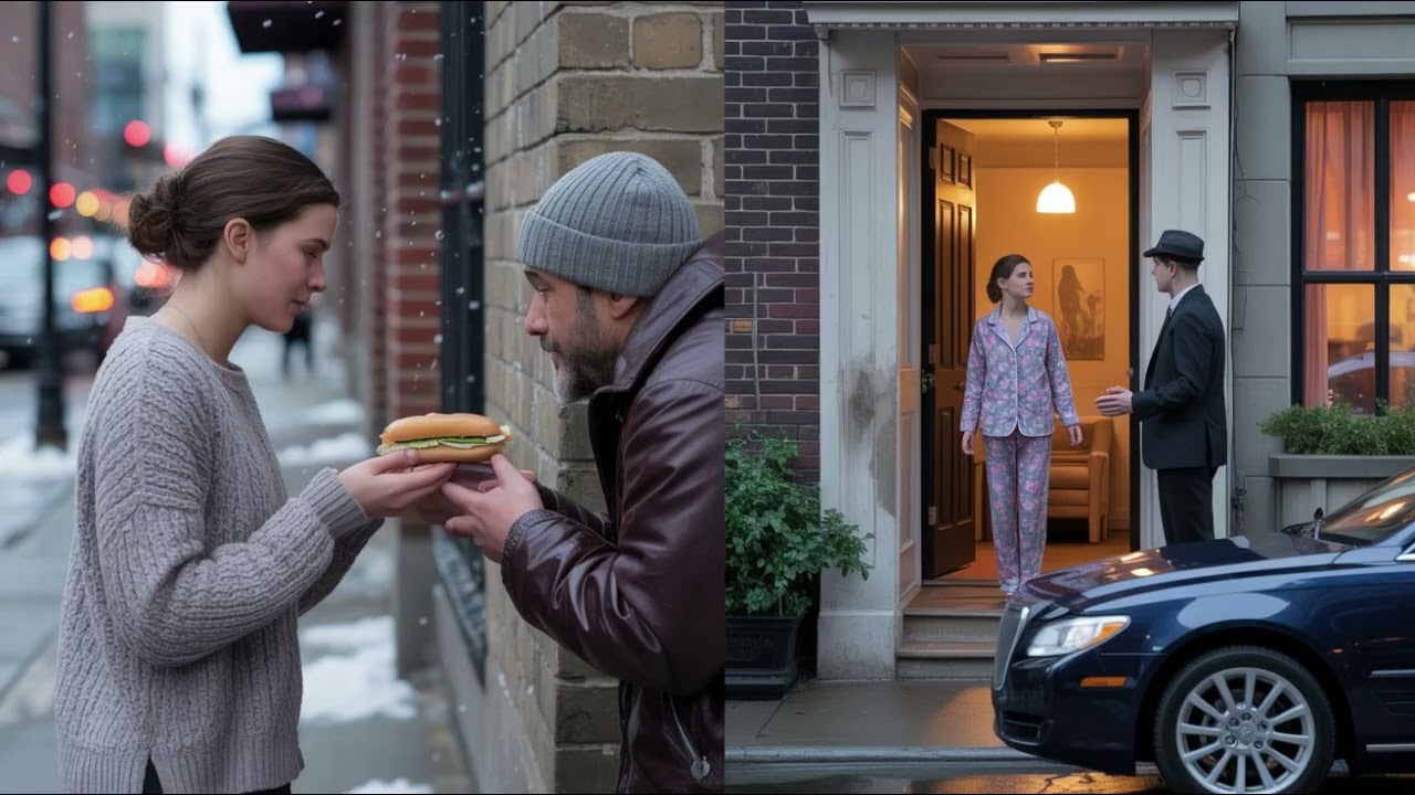 Elle donne son sandwich à un sans abri… trois jours plus tard, un millionnaire frappe à sa porte