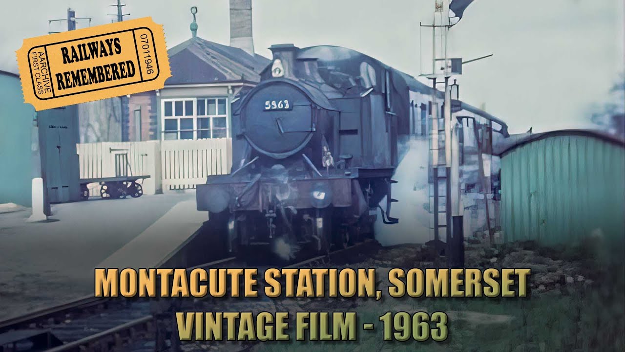 Vintage Film - Montacute Station, Somerset 1963