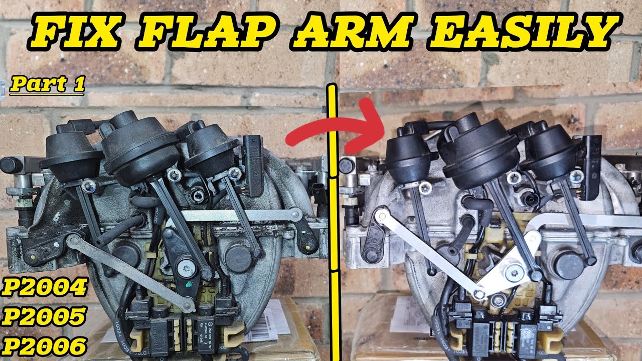 Mercedes 6 CYL M272 Swirl or Tumble Flaps Actuator Arm Fix (Comprehensive video)