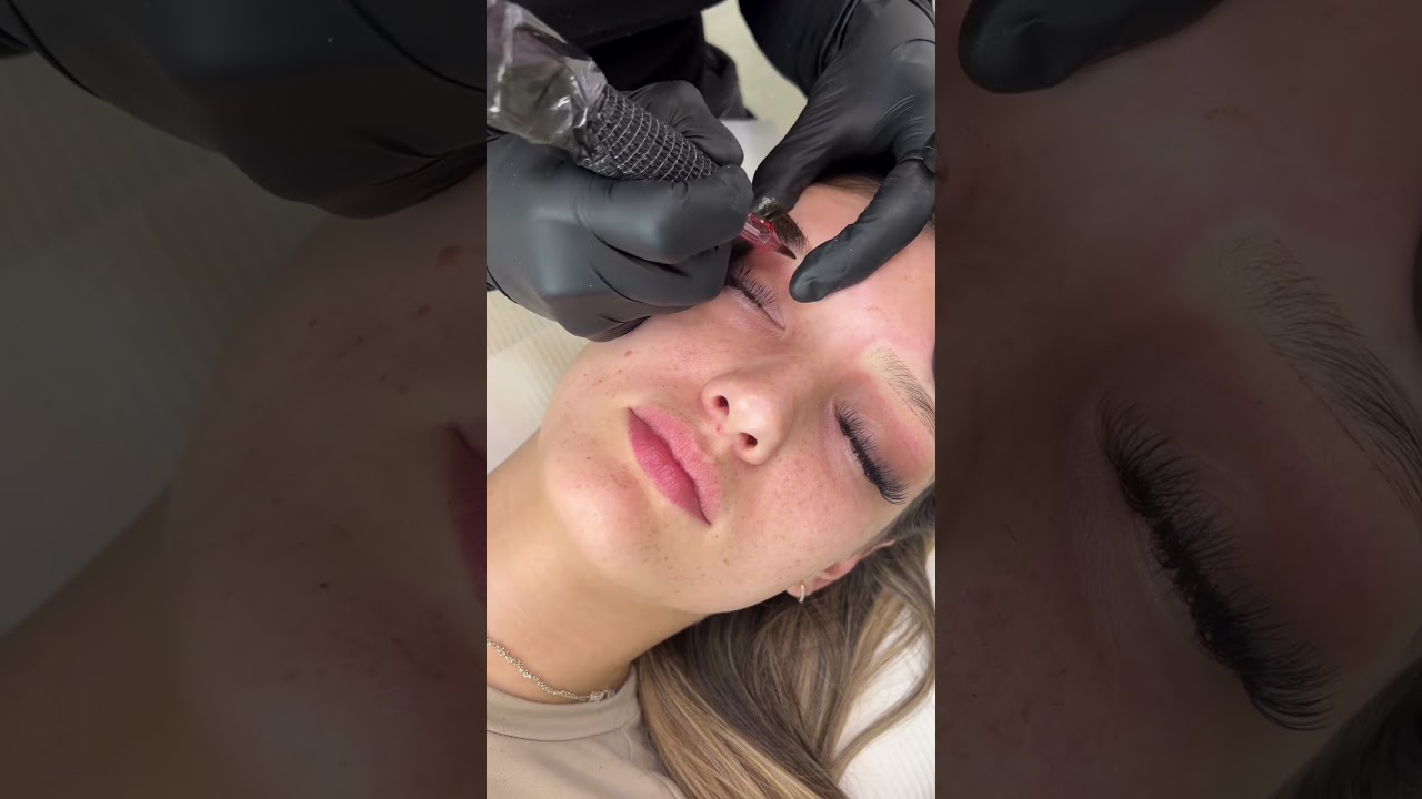 👑【Brow Tattoo for Natural Beauty | Watch the Glow-Up】 #pmubeauty#browblush #pmubeauty #naturalbrows