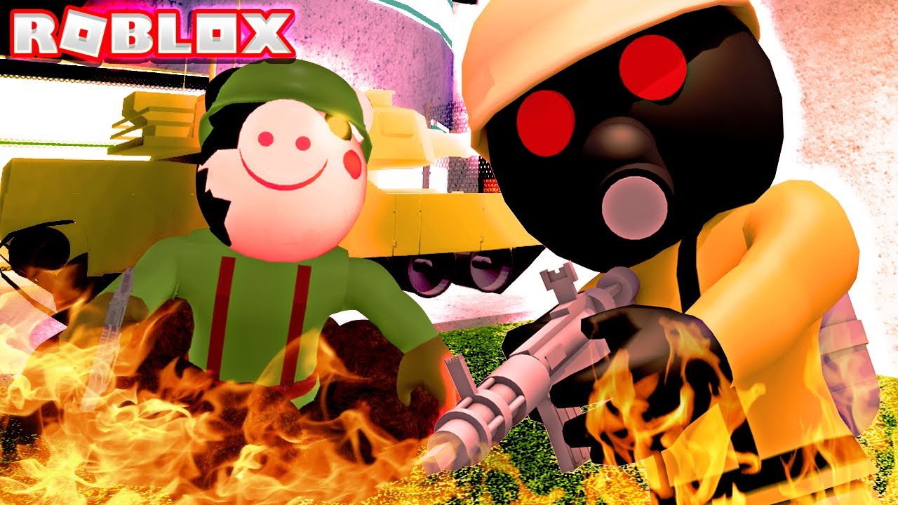 There Are EVIL PIGGIES In The Military Base! (Roblox)