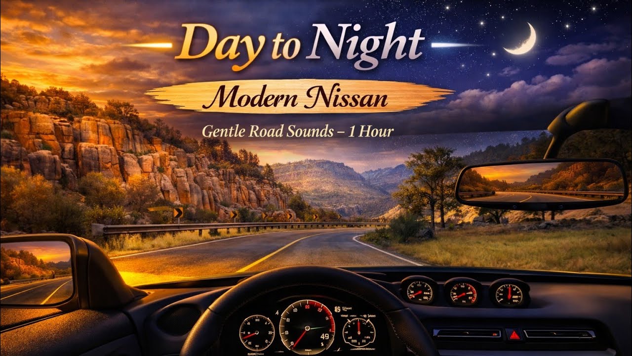 Day to Night Drive – 2023 Nissan Z – Gentle Road Sounds (1 Hour)