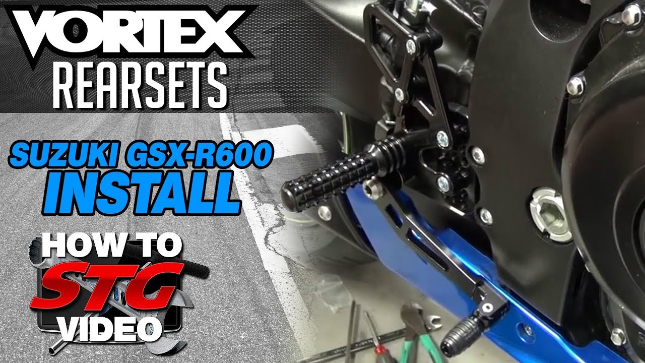 How To Install Vortex Rear Sets on a 2015 Suzuki GSX-R600 from SportbikeTrackGear.com