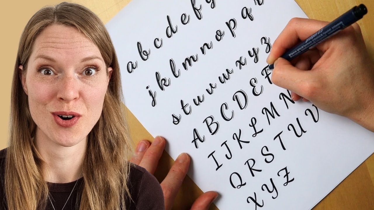 Zo teken je schaduw bij schrijfletters