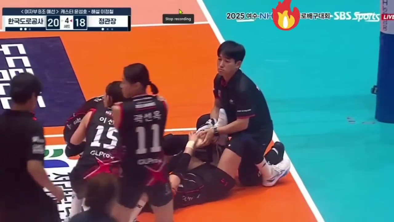 Detik-detik Kim ChaeNa Cedera di Laga Red Sparks VS Hi Pass di Set 4#redsparks #redspark #voli