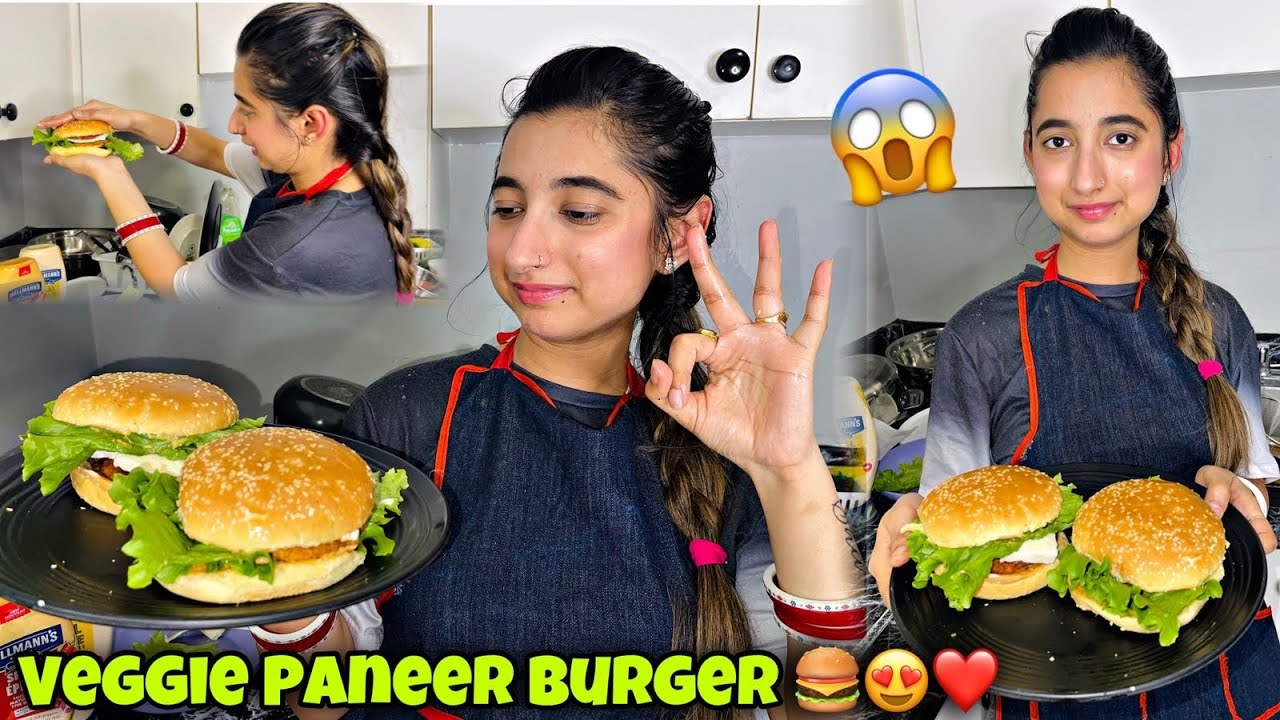 Veggie Paneer Burger 🍔😍❤️Recipe | Full panneri Loaded Burger in Home😱| Keep Support