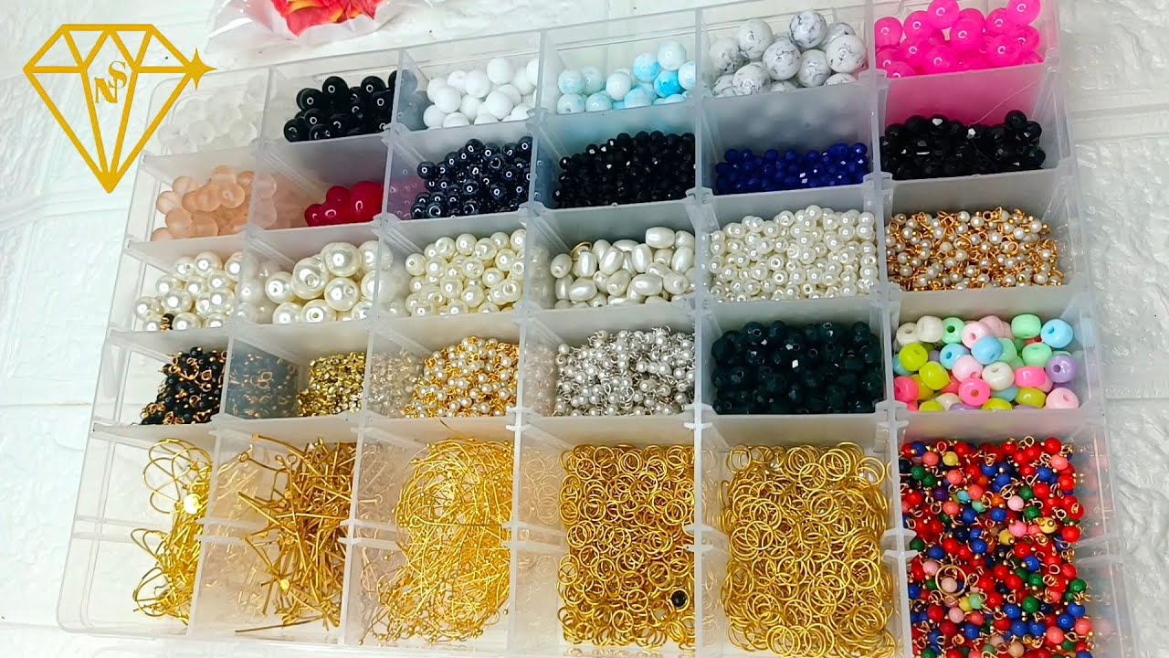 Jewelry box organise with raw material. Messho jewelry organizer