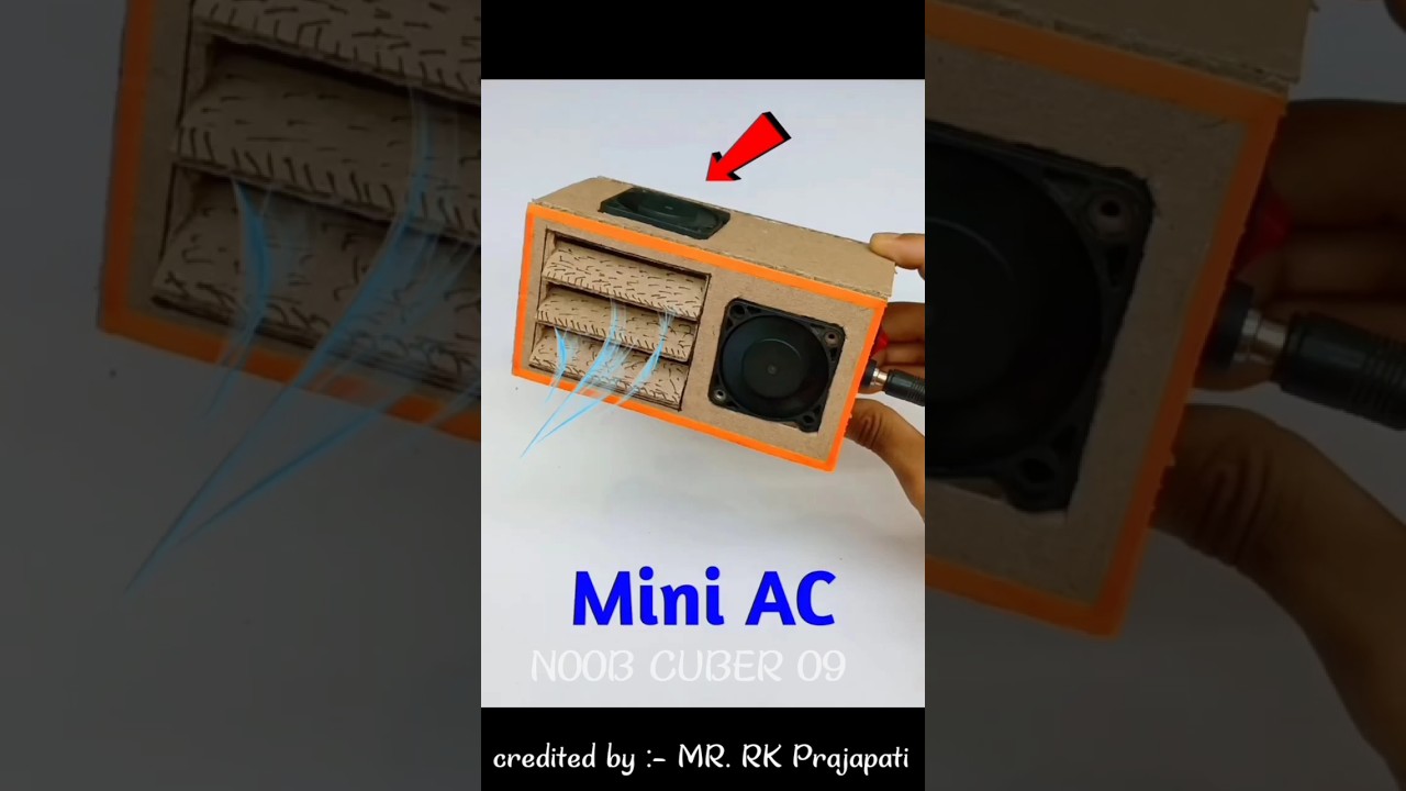 How to make mini AC at home from cardboard -- __ DIY Air Con