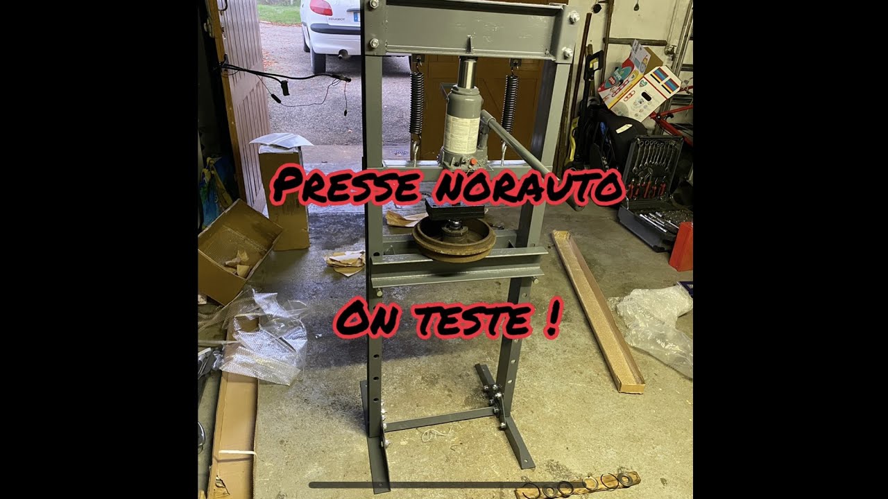 PRESENTATION DE LA PRESSE HYDRAULIQUE NORAUTO et  ESSAI SUR ROULEMENT DE 206
