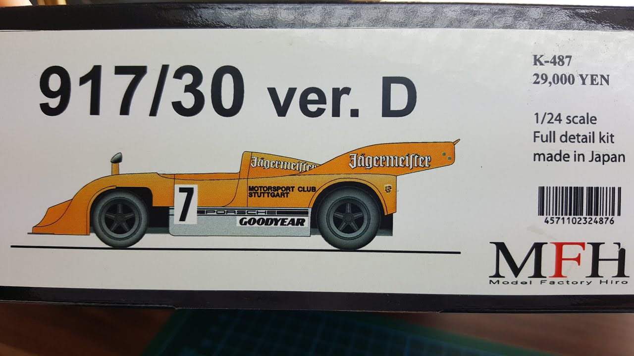 ➡Jägermeister Porsche 917/30 Interserie 1973 Full Detail Kit 1/24 Model Factory Hiro - Unboxing #3