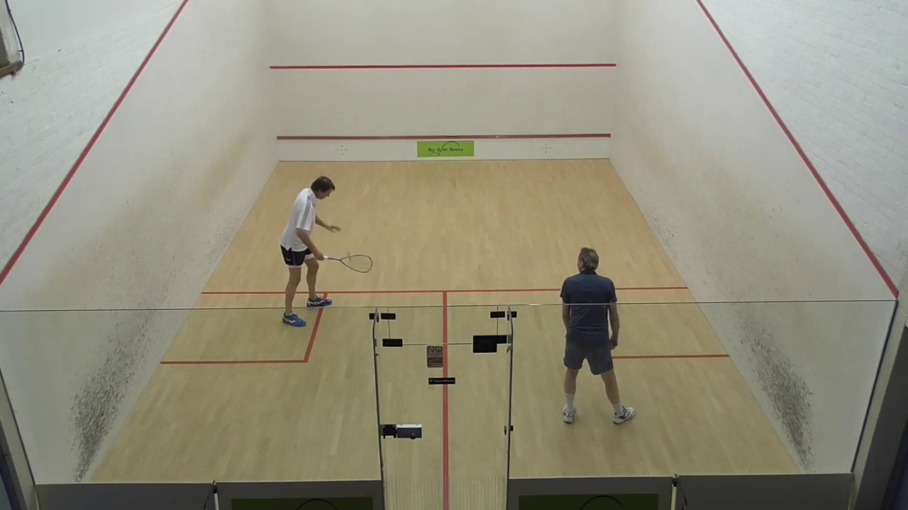 Norfolk Squash Championships O 65 final Nigel Reeve v Martin Pearse game 1