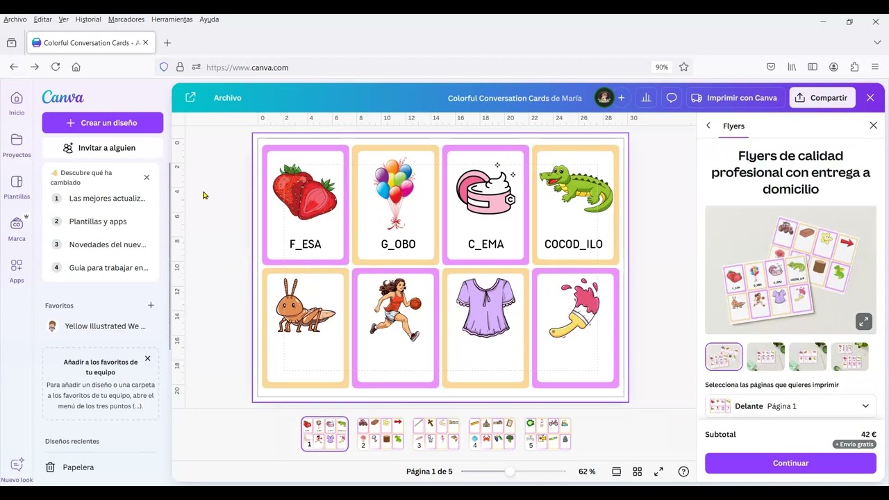 TALLER -DISEÑO DE TARJETAS DE APRENDIZAJE CON CANVA