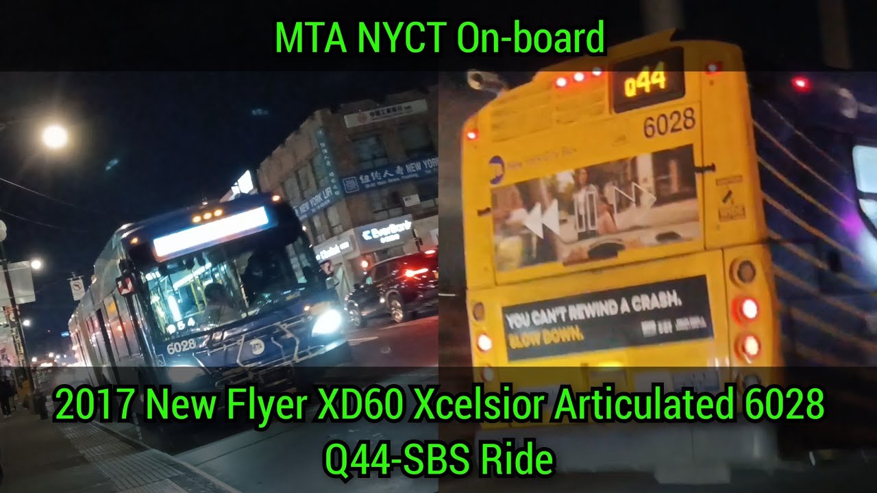 MTA NYCT: 2017 NFI XD60 Xcelsior Articulated 6028 Q44-SBS Ride