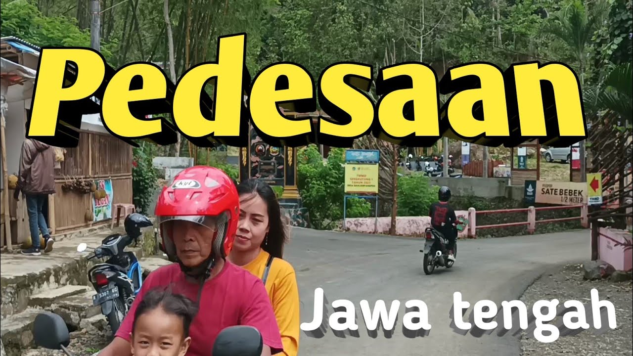 Suasana Desa Yang Indah Dan Asri Di Pegunungan ,Suasana Pedesaan Di Banyumas Jawa tengah Indonesia