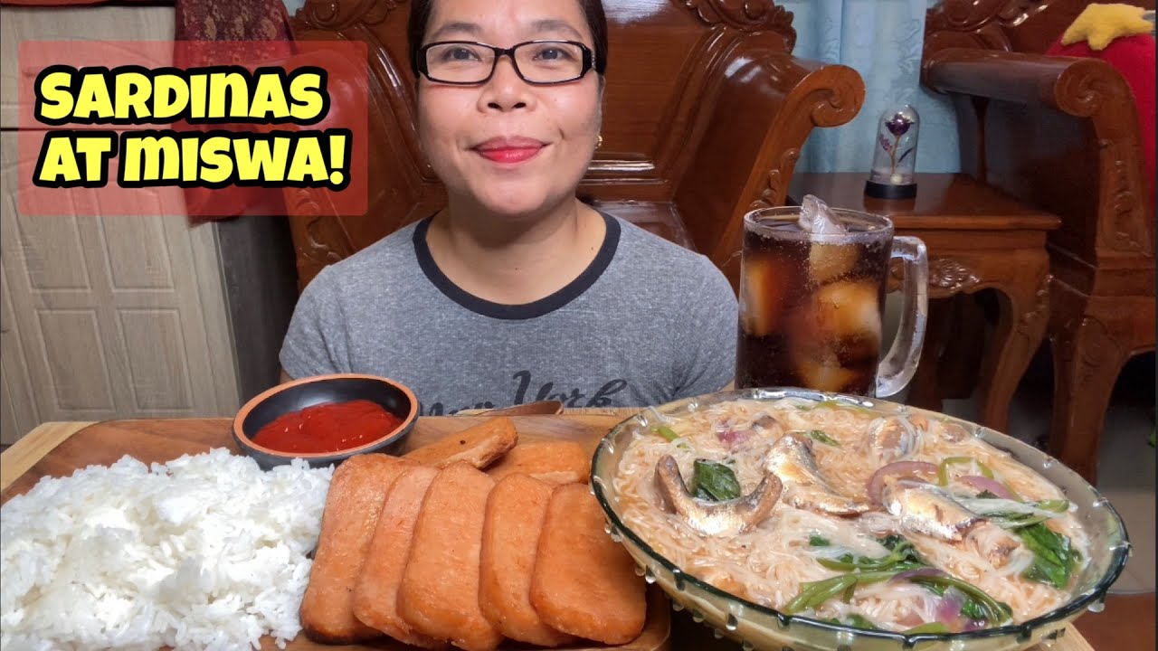 SARDINES WITH MISWA | SPAM | FILIPINO FOOD | MUKBANG PHILIPPINES