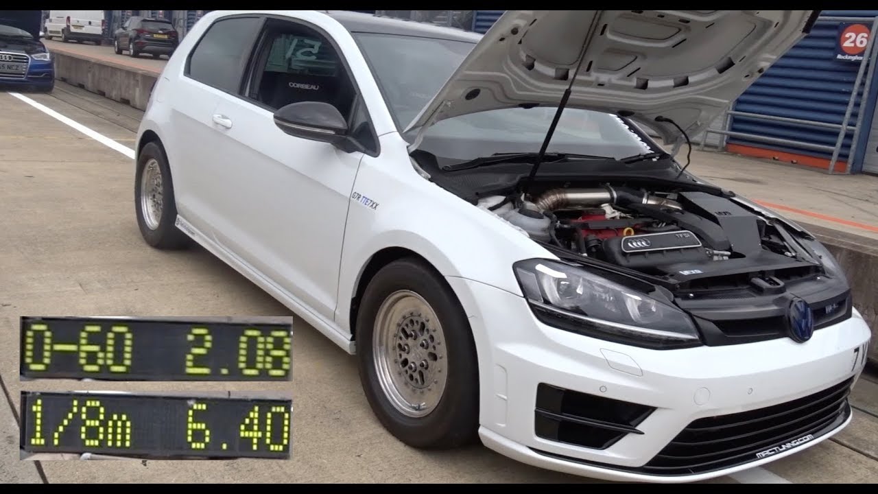 740bhp 5cyl 2.5l Mk7 Golf R 0-60mph 2.08 Seconds