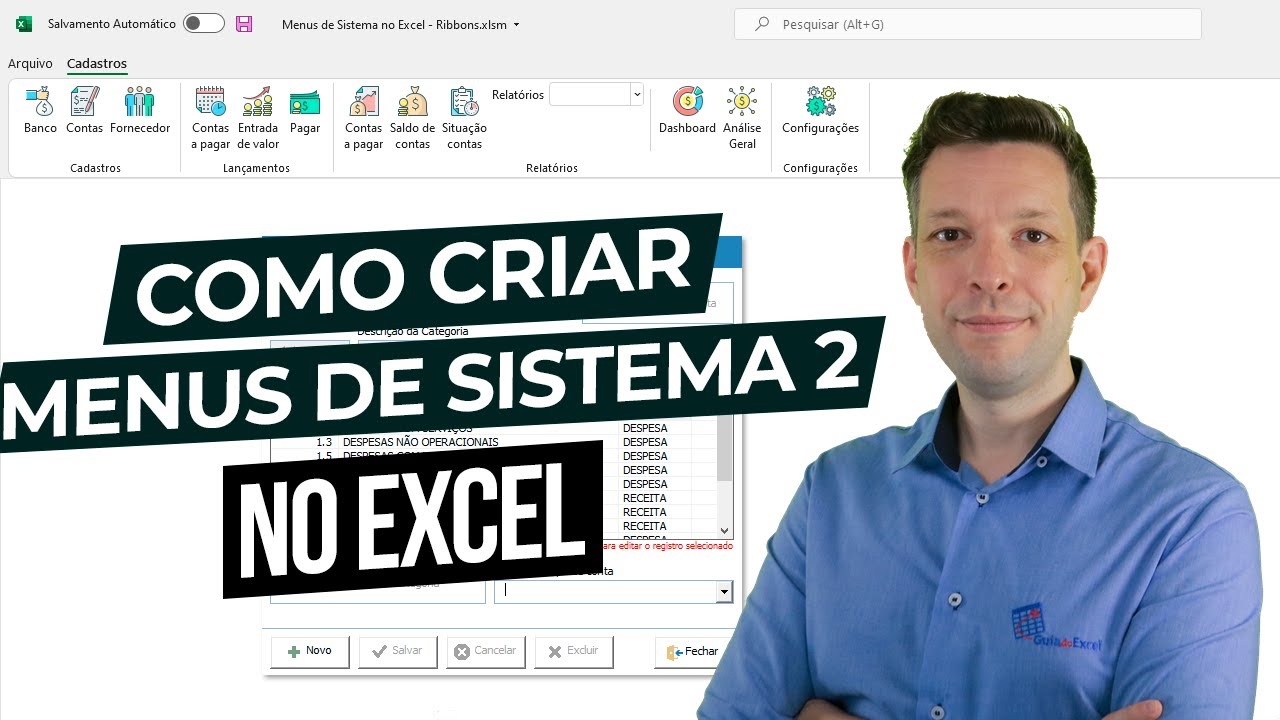 Menus de Sistema no Excel 2 - Ribbons Avançado
