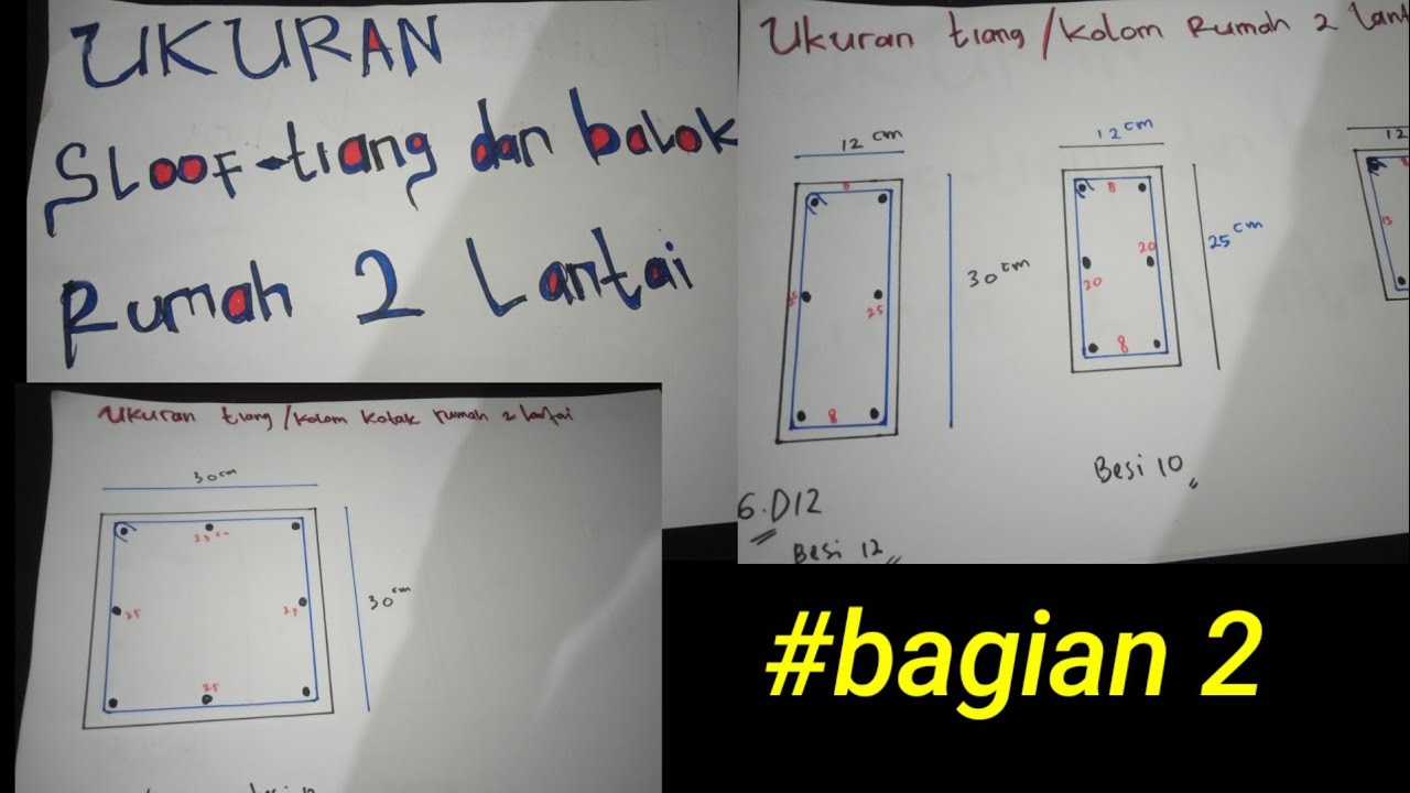 Berapa ukuran tiang / kolom rumah 2 lantai