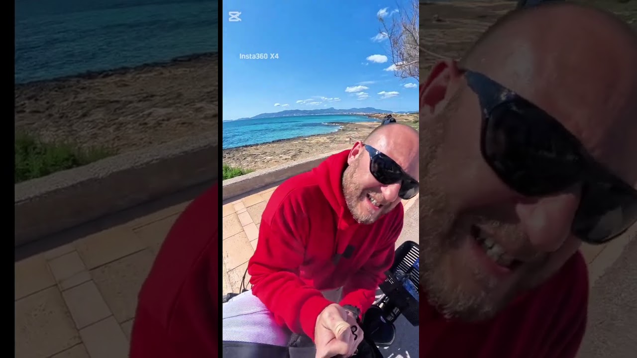 Cycling along the coast of Palma de Mallorca 