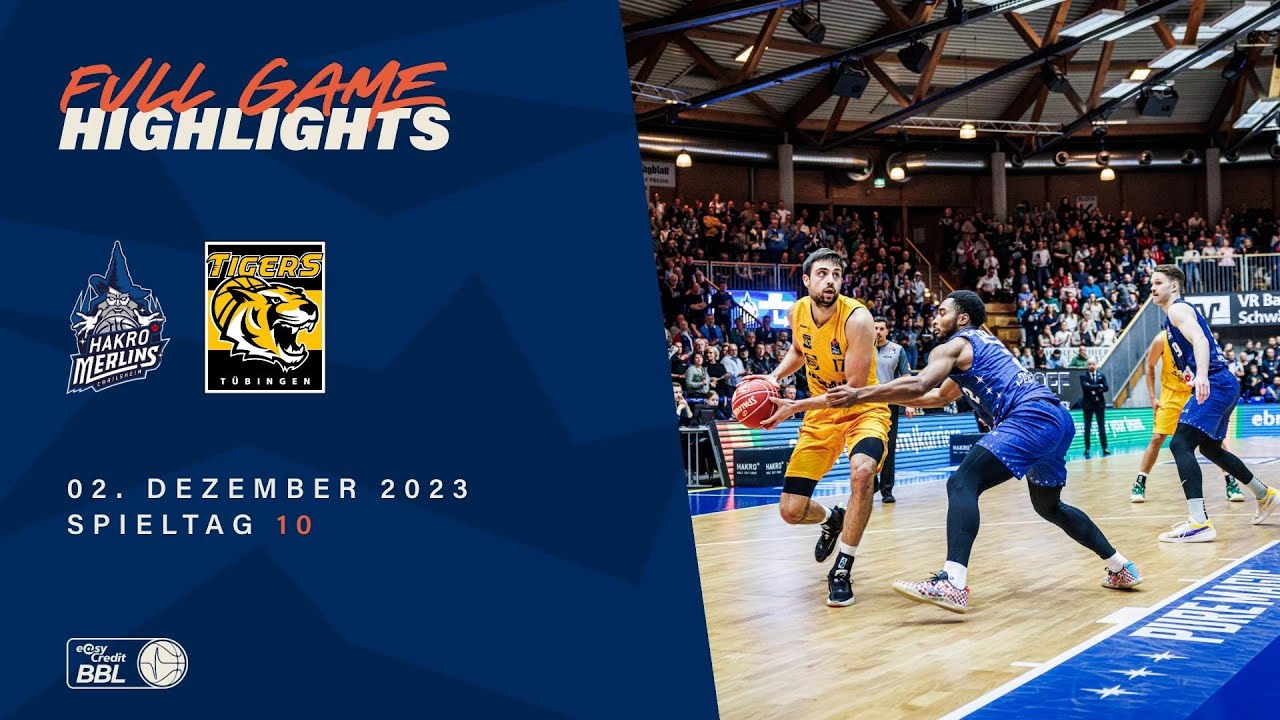 HAKRO Merlins Crailsheim vs. Tigers Tübingen - Full Game Highlights - Spieltag 10, Saison 23/24