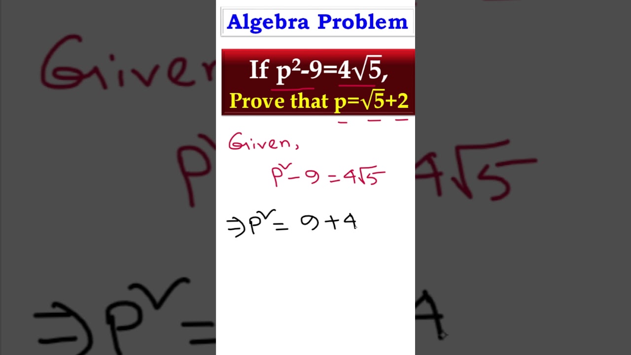 🔥 ALGEBRA CHALLENGE  | Grade9/10/IGCSE |#mathshorts  #mathematics