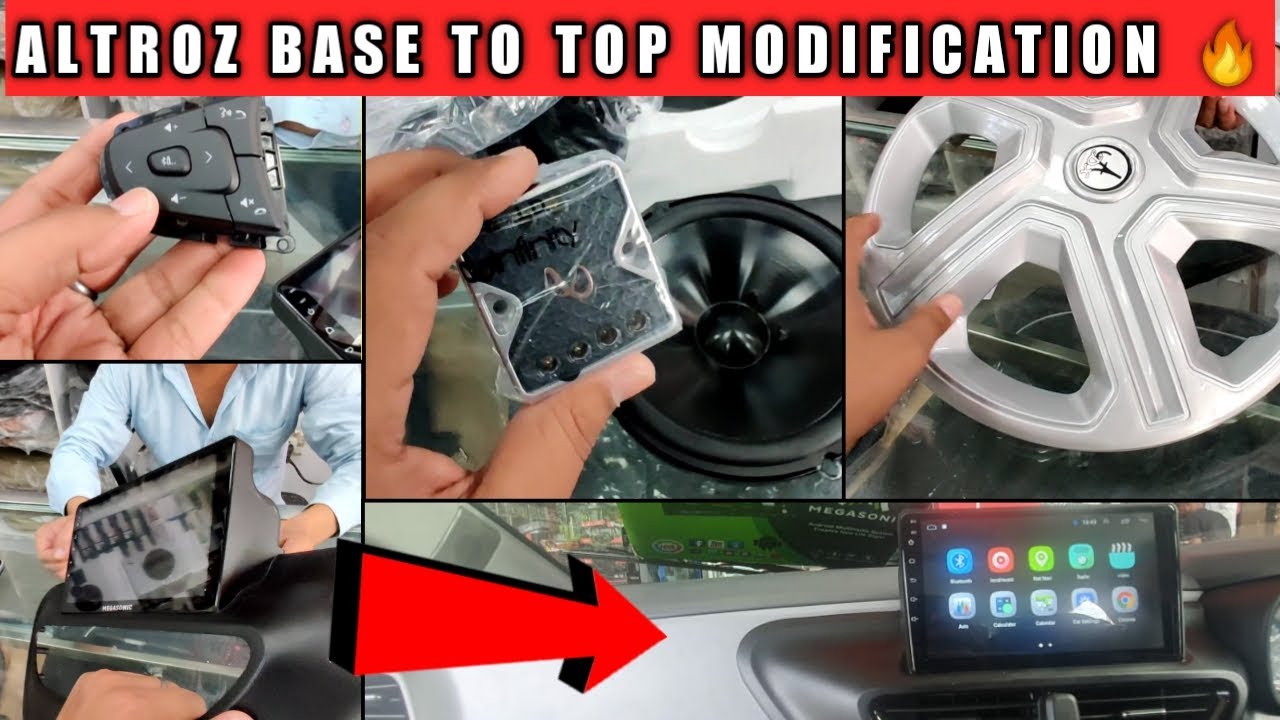 TATA ALTROZ XE MODIFICATION | STEERING MOUNTED CONTROL | IN-FRAME INFOTAINMENT | WHEEL COVERS ALTROZ