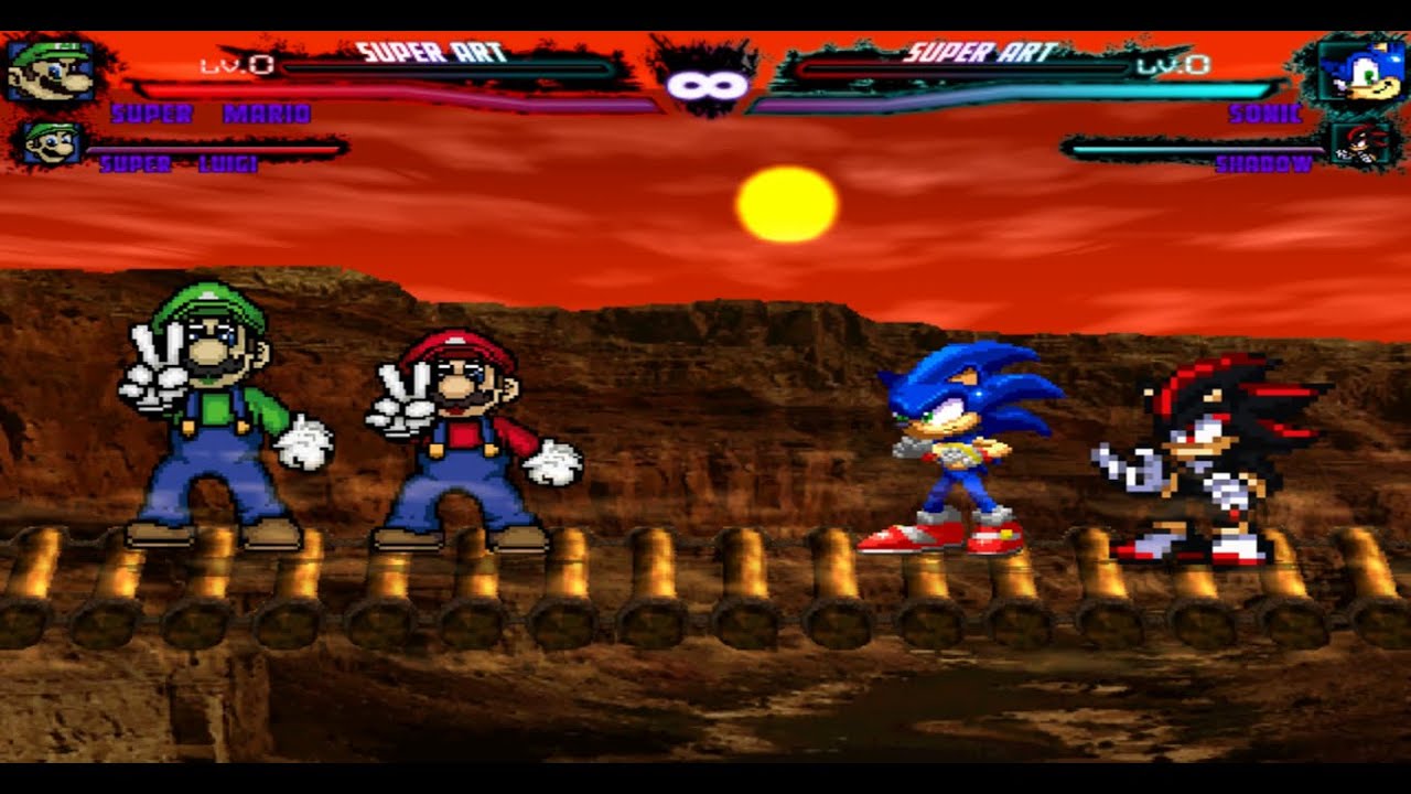 Mugen 1.1 Mario & Luigi vs Sonic & Shadow