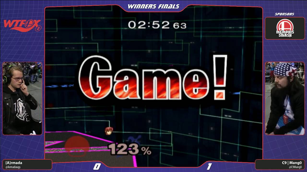 WTFOX 2: SSBM Singles - [A]rmada (Fox/Peach) vs c9 Mang0 (Fox/Marth) - Winners Finals