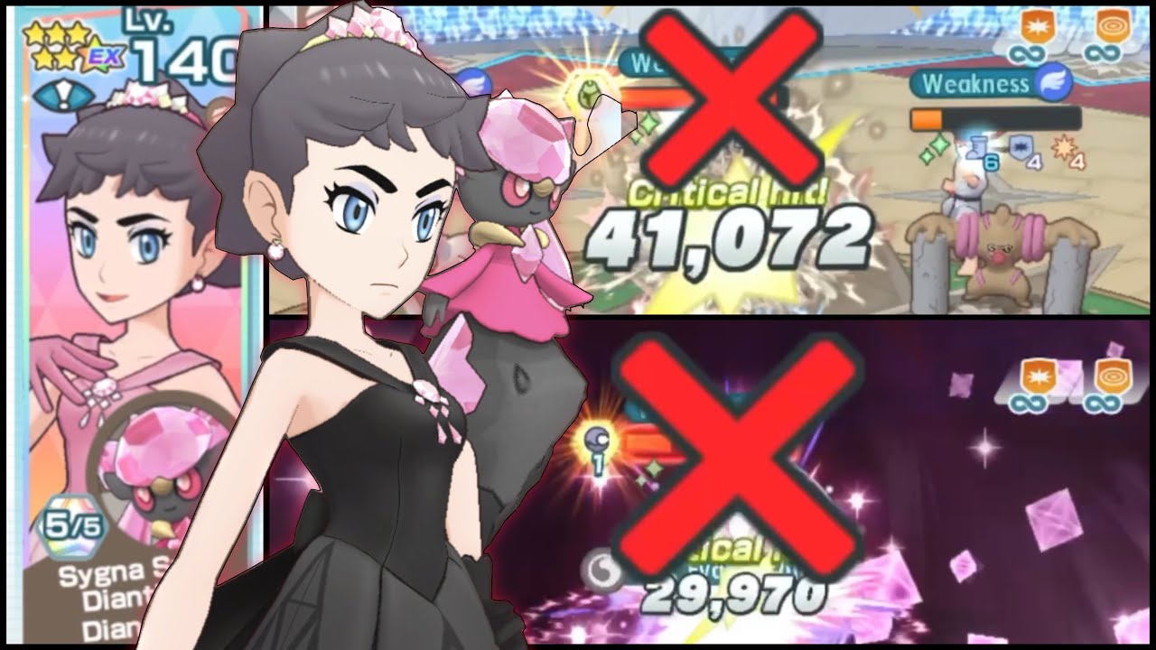 5/5 Sygna suit Diantha and Mega Diancie All Potential Showcase | Pokemon Masters EX