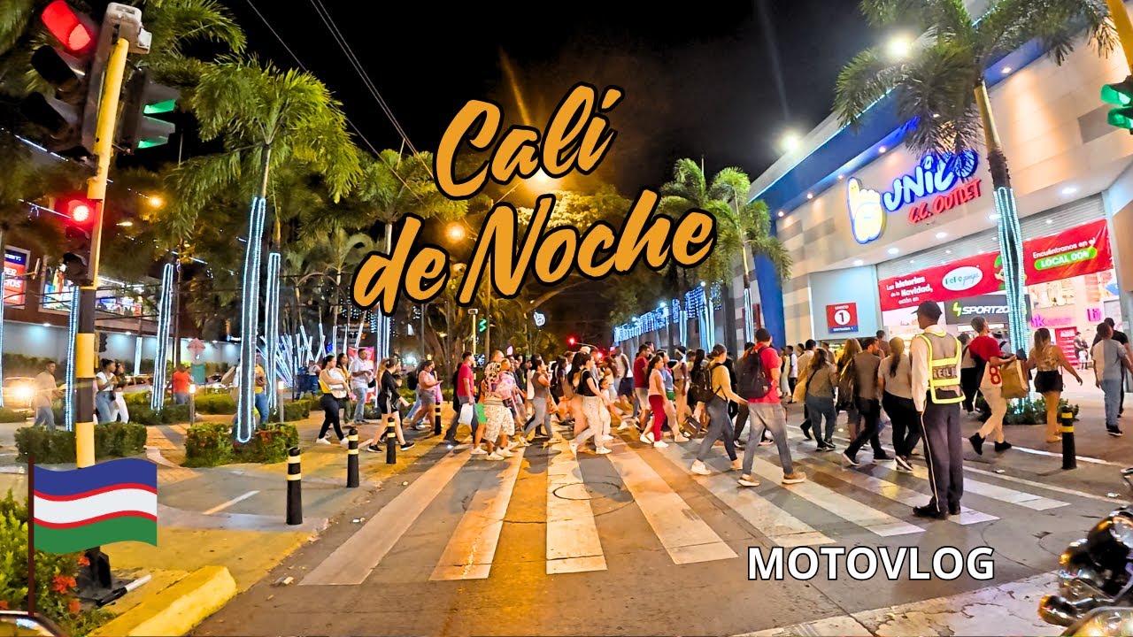 Cali NOCTURNA en MOTO por sus calles mas Comerciales 🇨🇴 Motovlog