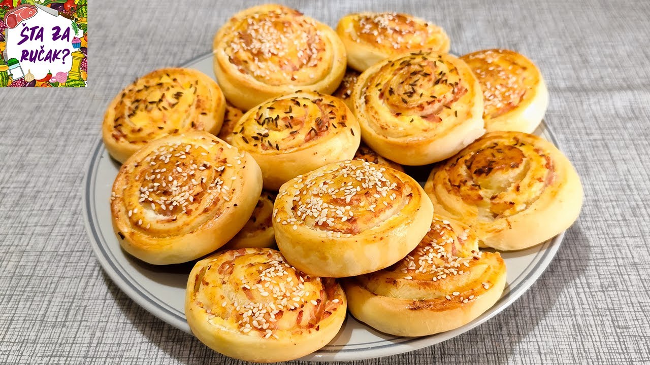Pužići sa sirom i šunkom