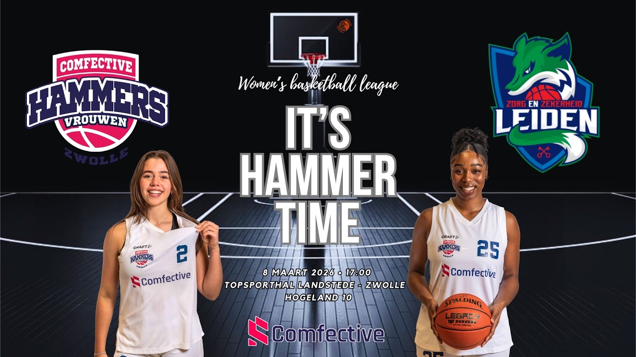 08-03-2026 Women's Basketball League, Comfective Hammers vs ZZ Leiden game start at 17:00