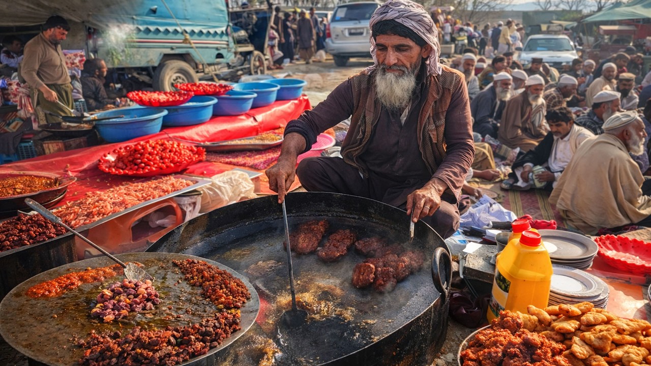 The most Cheapest Breakfast food in Afghanistan | Warm Flavors, Street food in Spring in Jalalabad