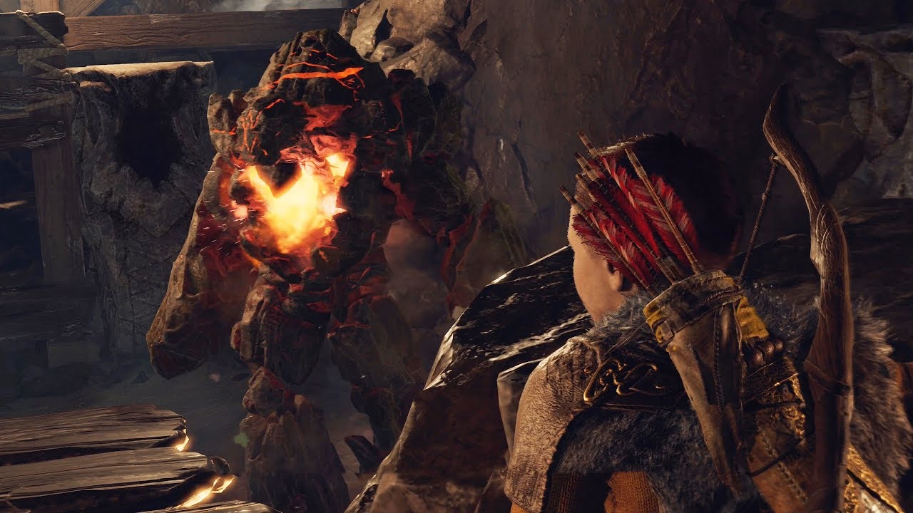 God of War PS4 - Soul Eater Boss Fight #4 (Give Me God of War Hard Difficulty) (4K)