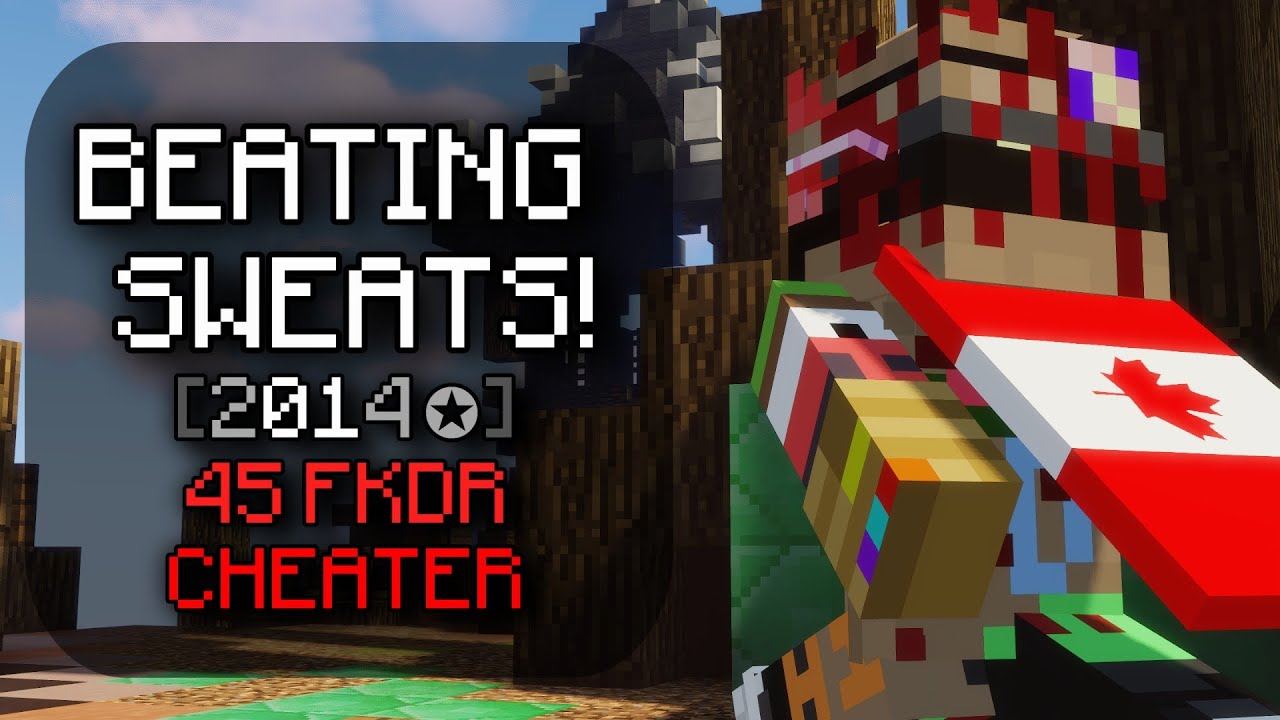 BEATING CHEATING SWEATS IN BEDWARS! | Hypixel Bedwars