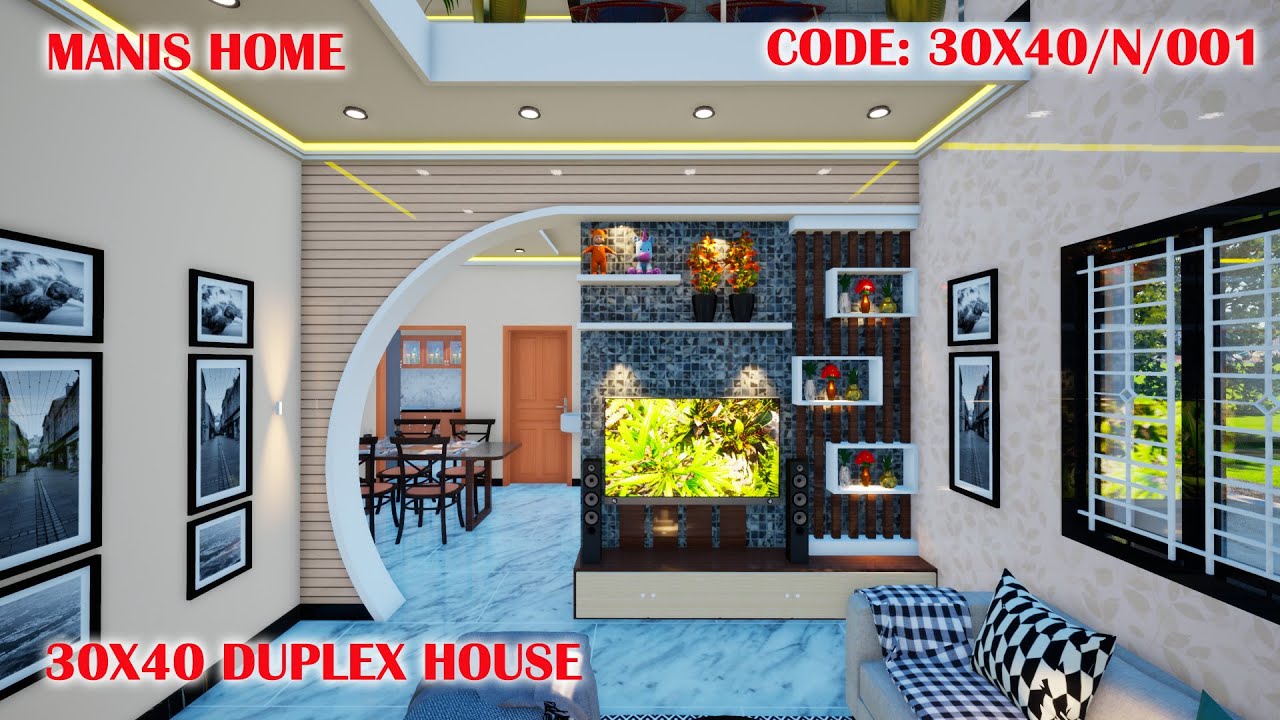 30x40 Duplex House Design Plan - 3 Bedroom House Design That Will Blow Your Mind!- north facing