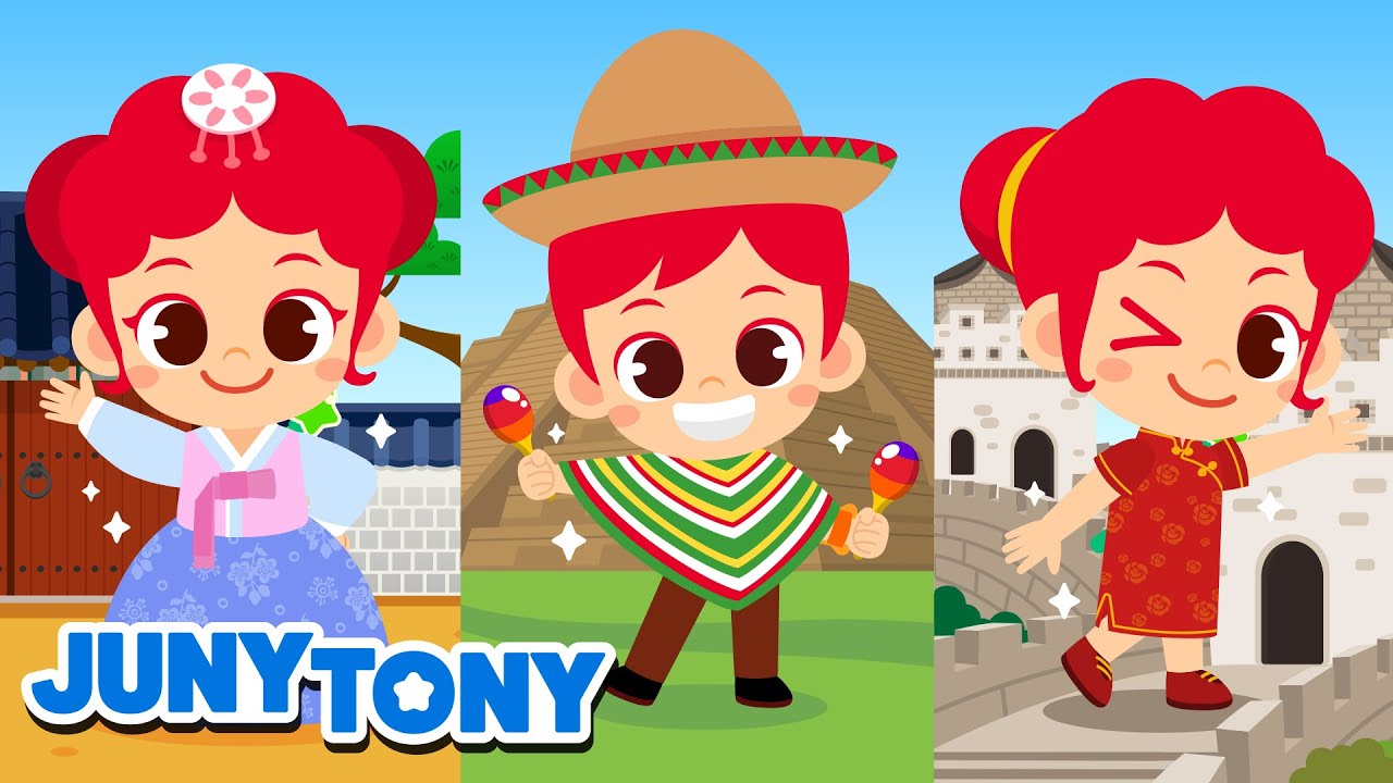 Trajes Tradicionales del Mundo | Canciones Infantiles | JunyTony en espa&ntilde;ol