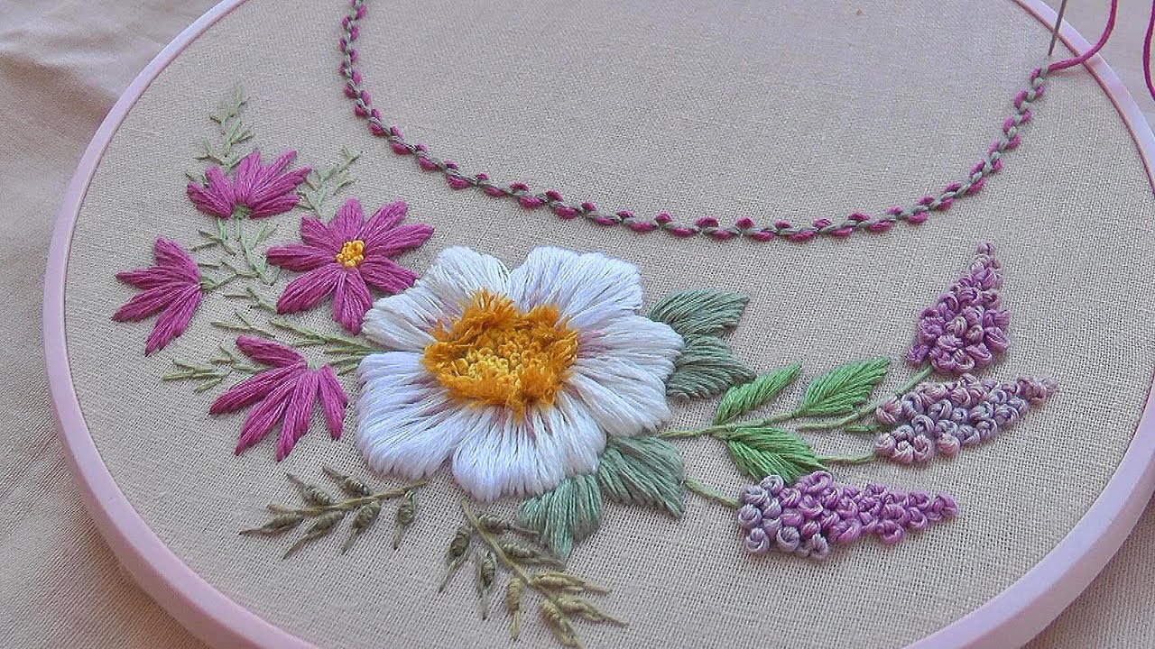 Amazing Embroidery Floral for neckline