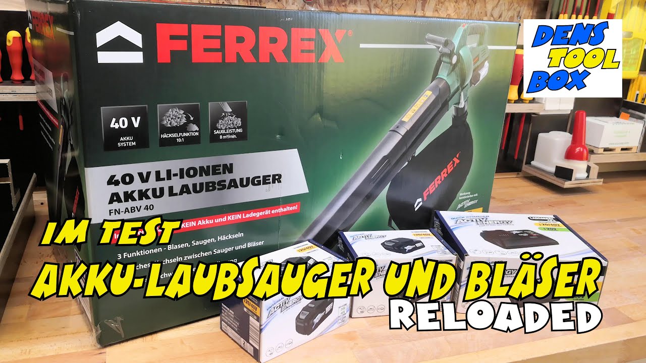 Unboxing & Review ALDI – Ferrex 40-V-Akku-Laubsauger / -bläser