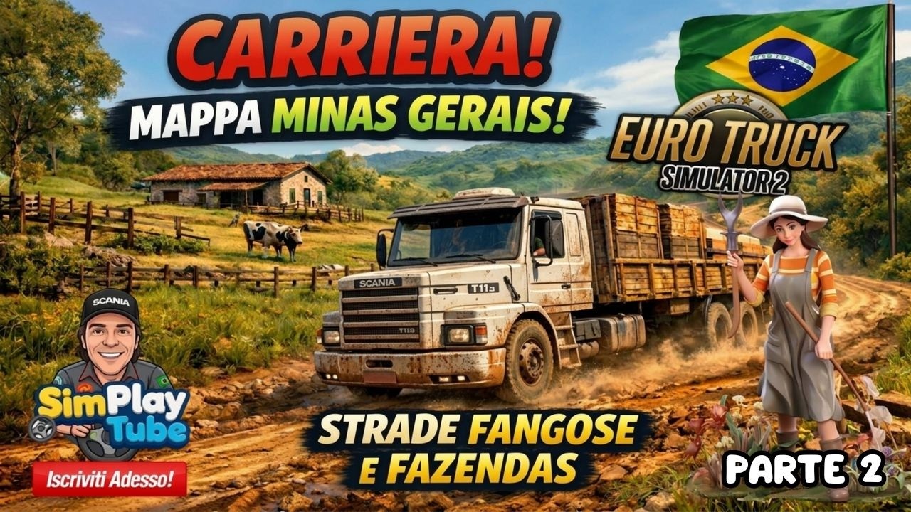 🚛 [CARRIERA]  Mappa  Minas Gerais 🇧🇷 Part 2 | Euro Truck Simulator 2 🌴 #ets2  #kitxeon