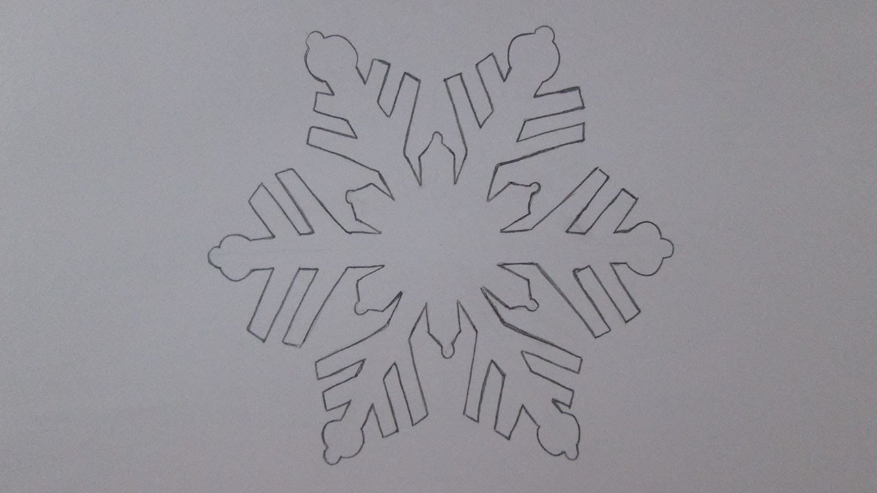 Como desenhar um floco de neve