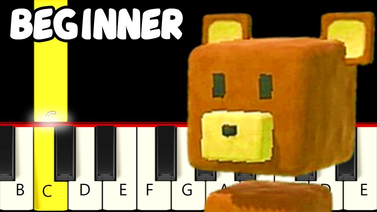 15 Super Bear Adventure Tunes - Very Easy & Slow Piano Tutorial (Melody Only) – Beginner