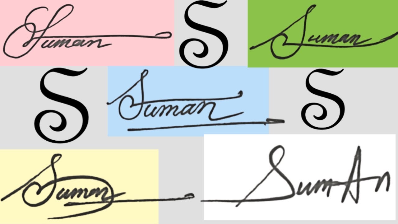 ✔️ S Signature | How to Create S Signature | Suman Signature style | Customer S signature