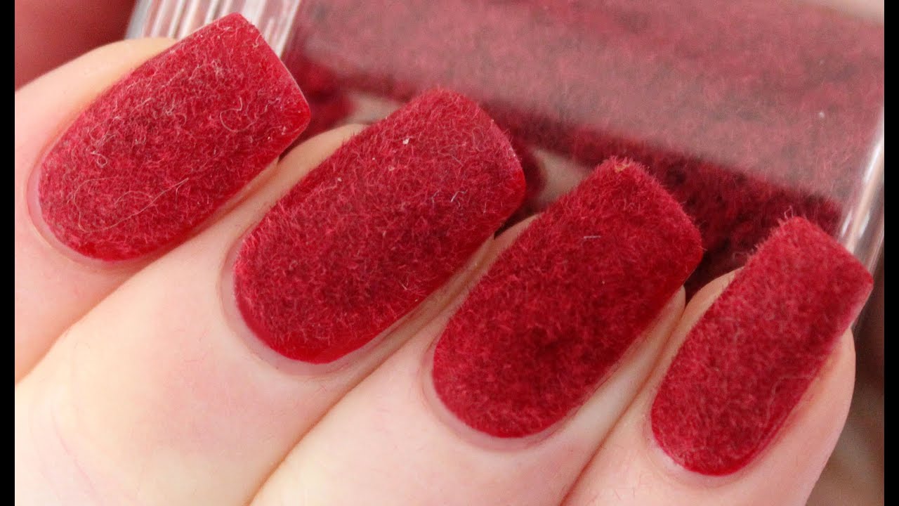 VELVET NAILS WITH FLOCKING POWDER NAIL ART TUTORIAL