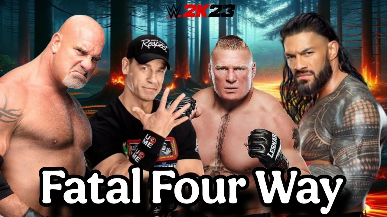 Goldberg vs Cena vs Brock Lesnar vs Roman Reigns | Fatal 4-Way Extreme Rules | Royal Rumble WWE 2K23