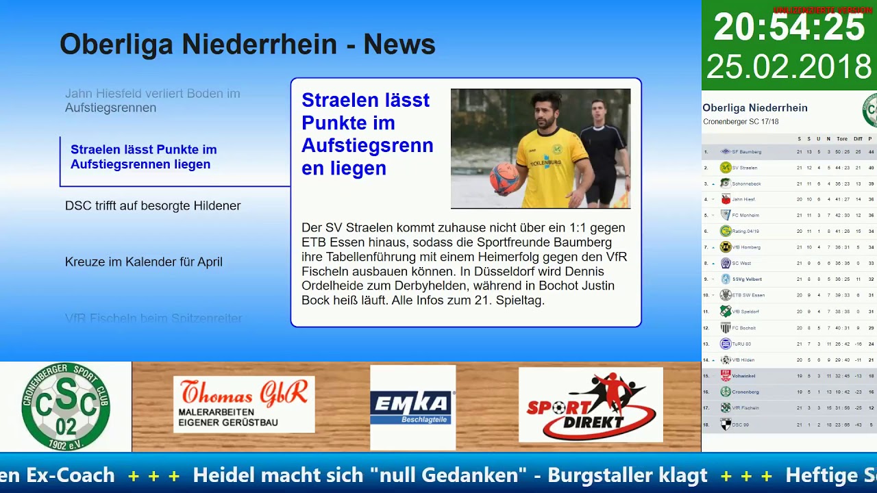 Beispielinhalte Vereins-TV