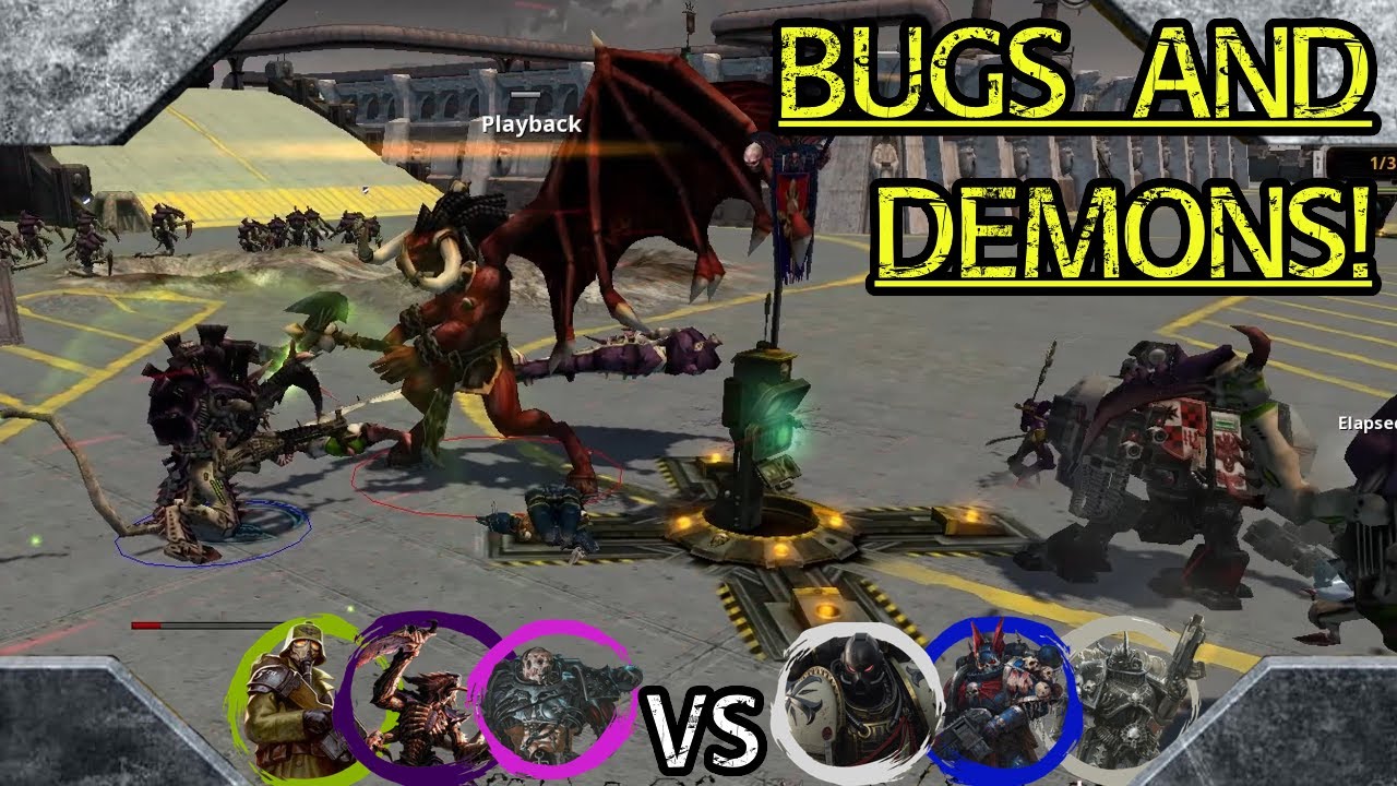 Dawn of War DE Unification: 3 vs 3 Emperor's Children, Tyranids, Death Korps vs Night Lords, CSM, BT