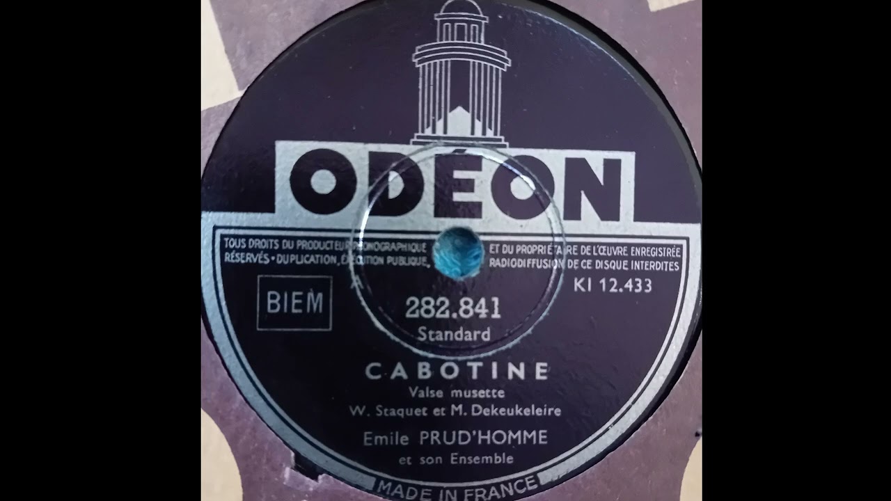CABOTINE (Valse musette) par Émile PRUD'HOMME