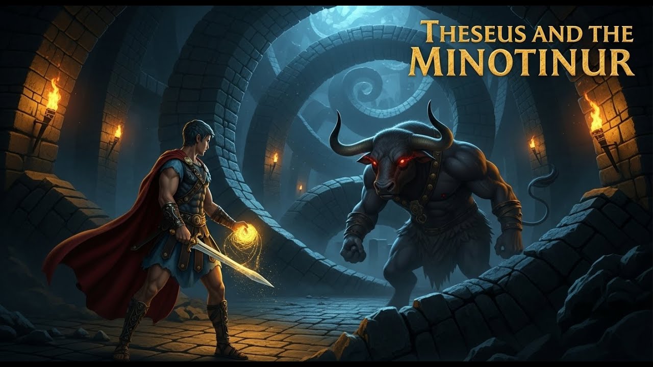 Theseus, Ariadne, and the Minotaur | The Greek Myth of the Labyrinth